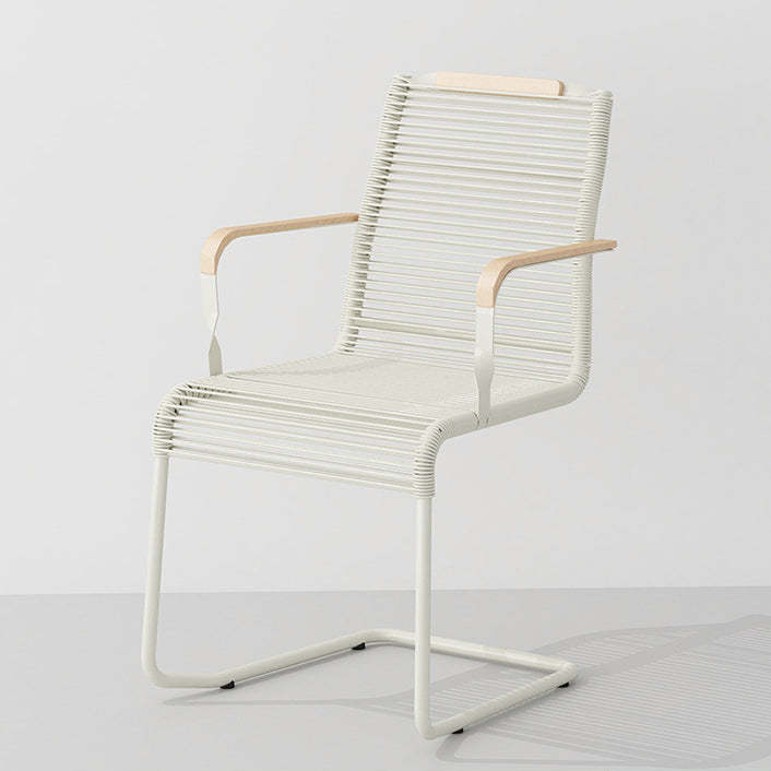 Minimalist Iron Striped Outdoor Lounge Chair