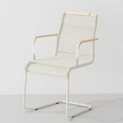 Minimalist Iron Striped Outdoor Lounge Chair