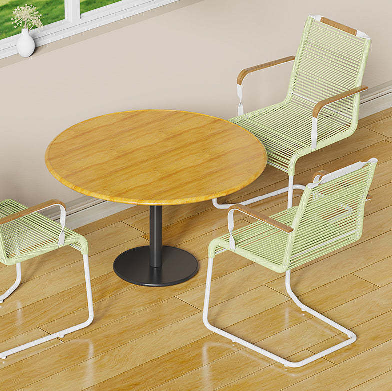 Minimalist Iron Striped Outdoor Lounge Chair