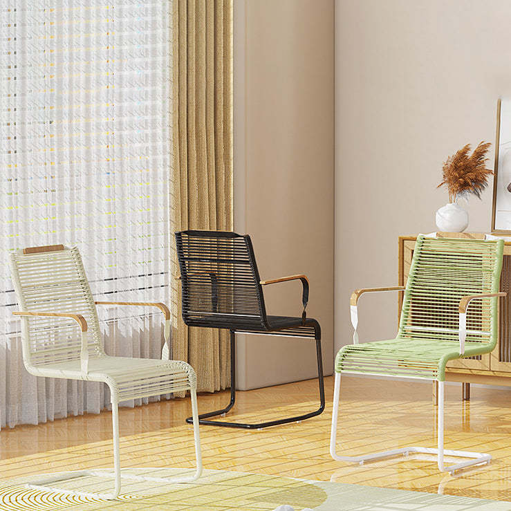 Minimalist Iron Striped Outdoor Lounge Chair