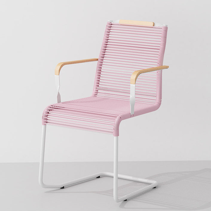 Minimalist Iron Striped Outdoor Lounge Chair