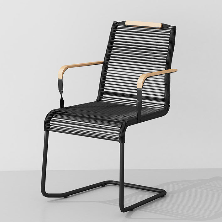 Minimalist Iron Striped Outdoor Lounge Chair