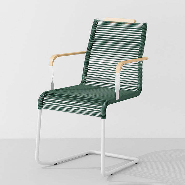 Minimalist Iron Striped Outdoor Lounge Chair