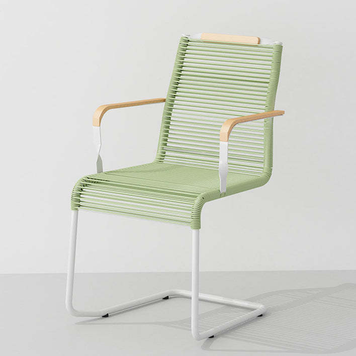 Minimalist Iron Striped Outdoor Lounge Chair