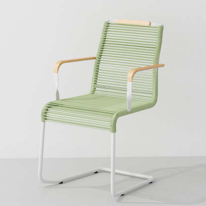 Minimalist Iron Striped Outdoor Lounge Chair