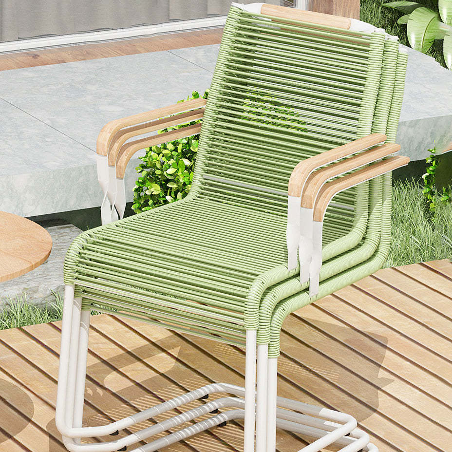 Minimalist Iron Striped Outdoor Lounge Chair