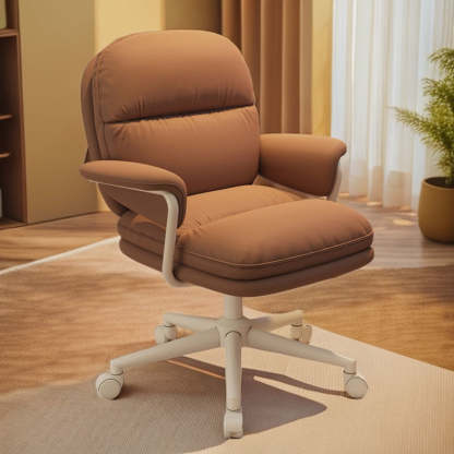 Minimalist PU Leather Steel Cushion Desk Chair