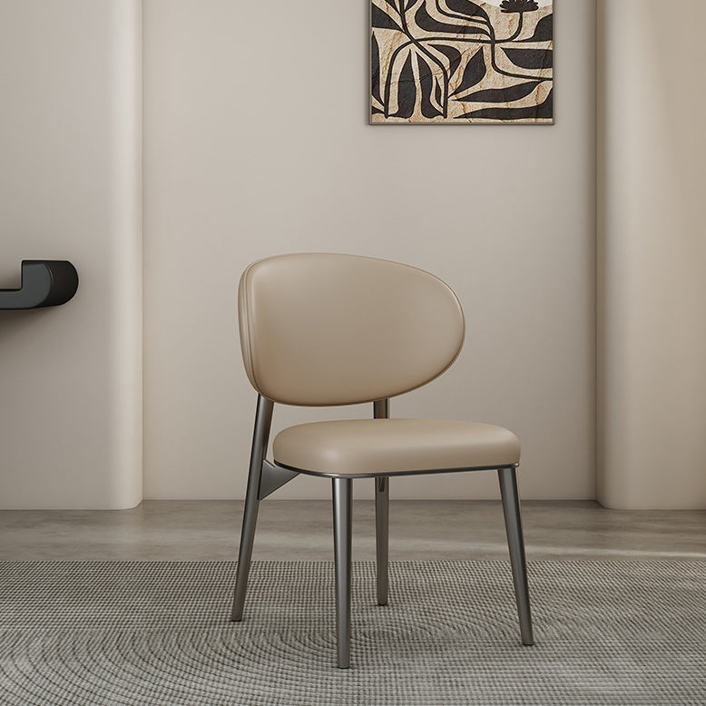 Modern Microfiber Leather Chair - Khk