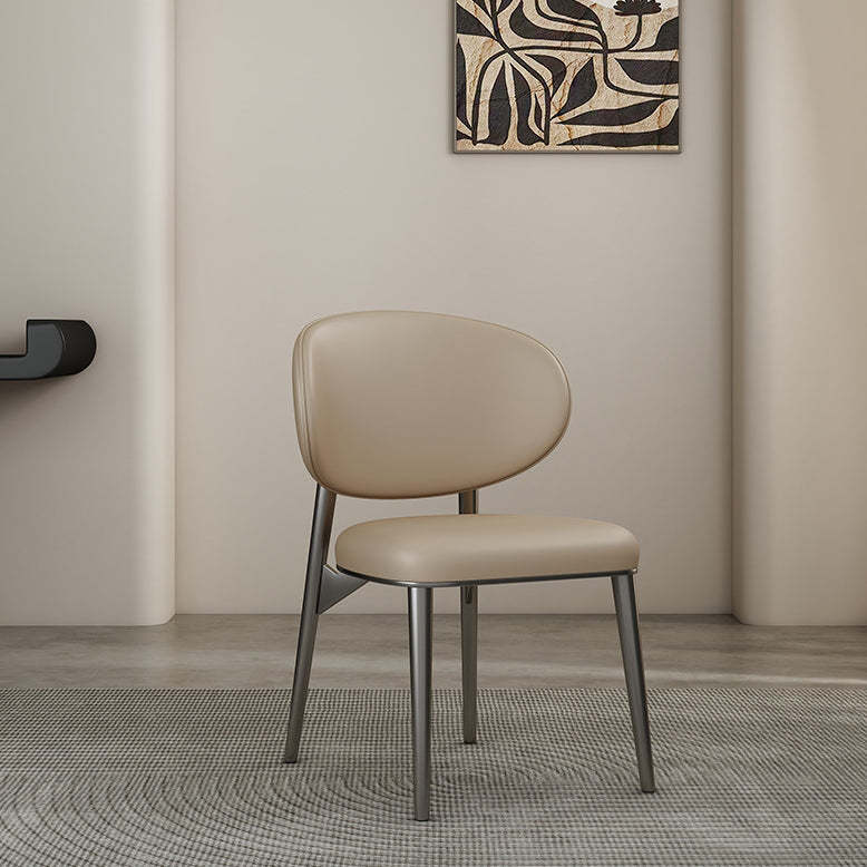 Modern Microfiber Leather Chair — Khaki
