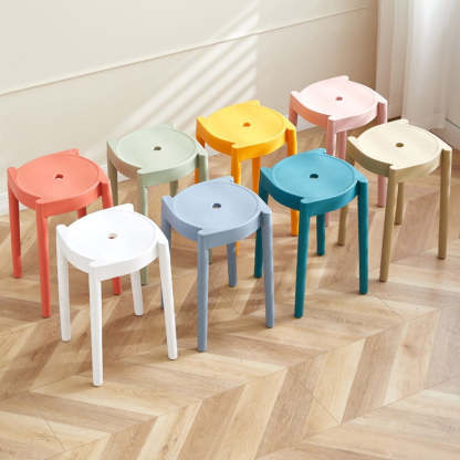 Minimalist Plastic Round Chair