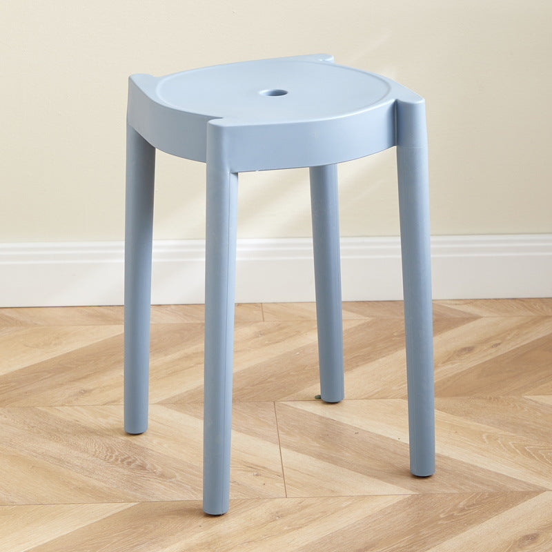 Minimalist Plastic Round Chair — Green