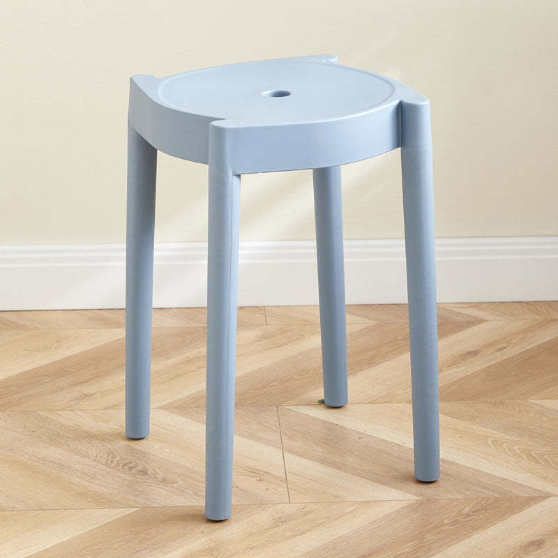 Minimalist Plastic Round Chair — Green