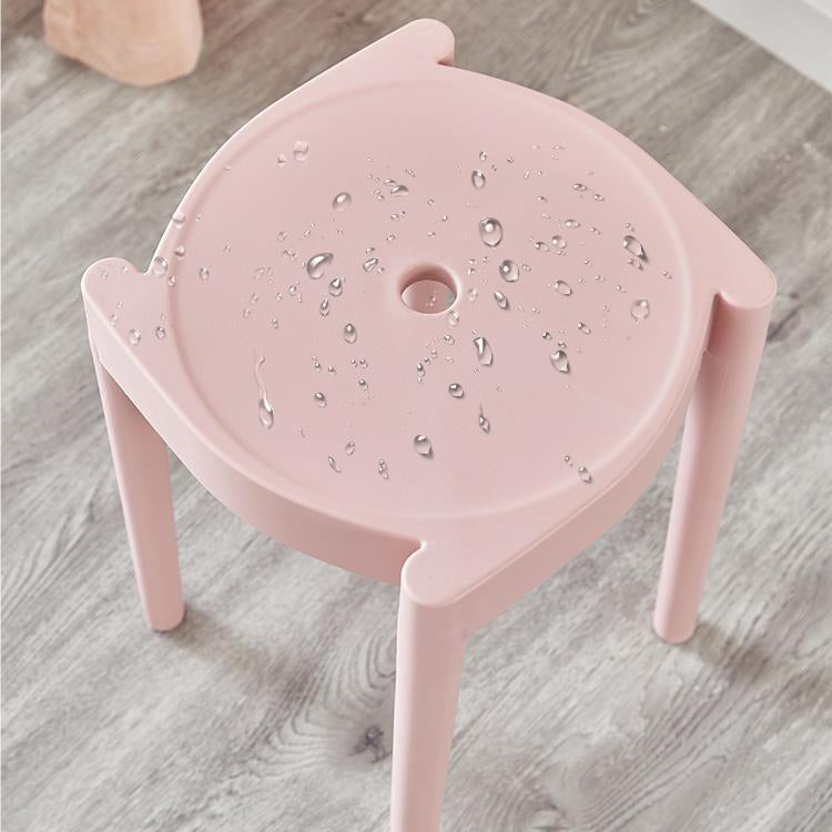 Minimalist Plastic Round Chair — Gray