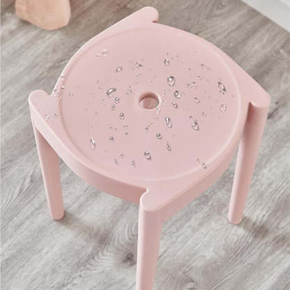 Minimalist Plastic Round Chair — Gray