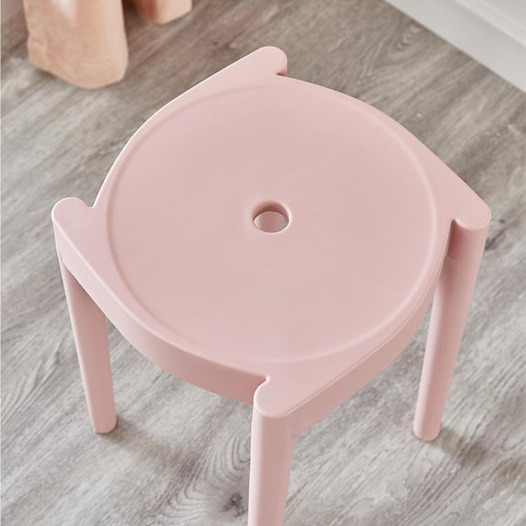 Minimalist Plastic Round Chair — Yellow