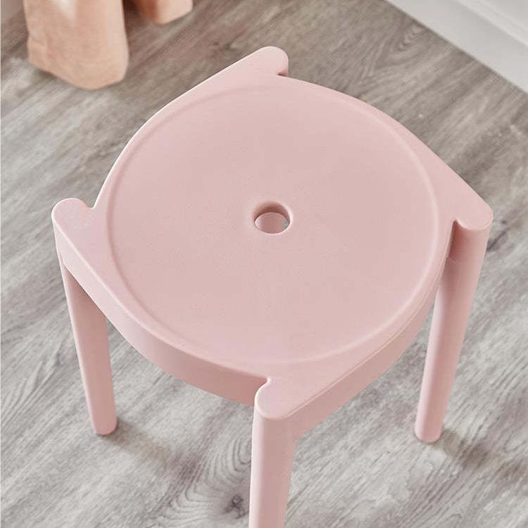 Minimalist Plastic Round Chair — Yellow
