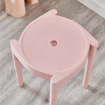 Minimalist Plastic Round Chair — Yellow