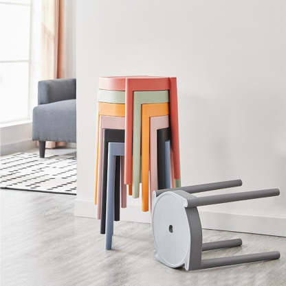 Minimalist Plastic Round Chair