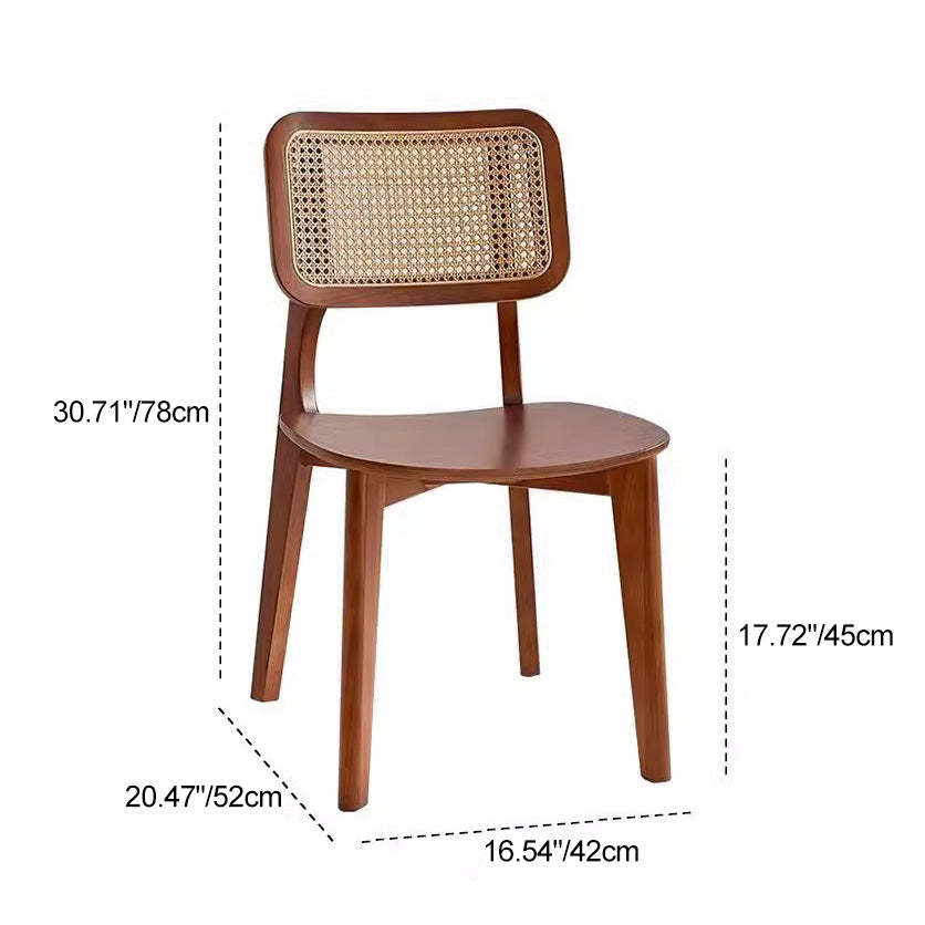 Nordic Wood Rattan Dining Chair