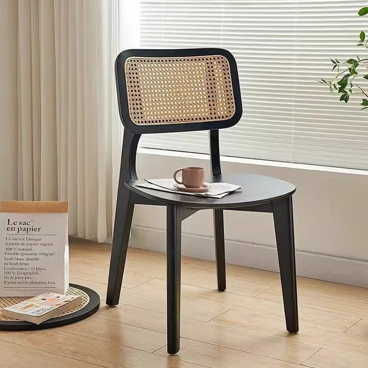 Nordic Wood Rattan Dining Chair