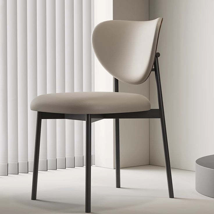 Mid-Century Leather Chair — Black