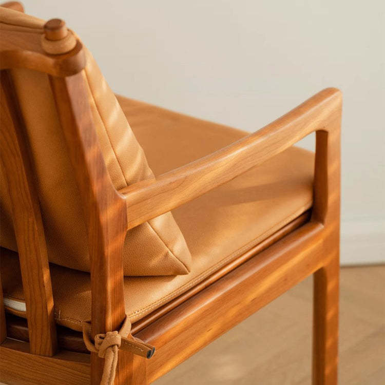 Nordic Solid Wood Fabric Square Dining Chair
