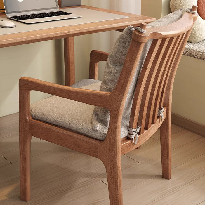 Nordic Solid Wood Fabric Square Dining Chair