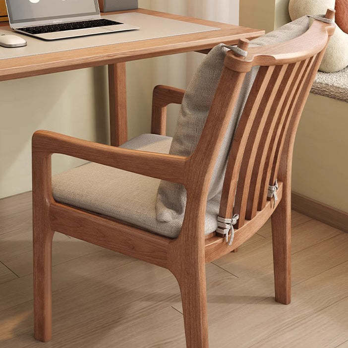 Nordic Solid Wood Fabric Square Dining Chair