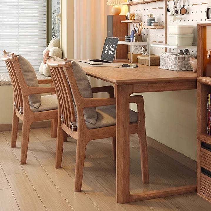 Nordic Solid Wood Fabric Square Dining Chair