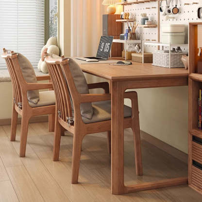 Nordic Solid Wood Fabric Square Dining Chair