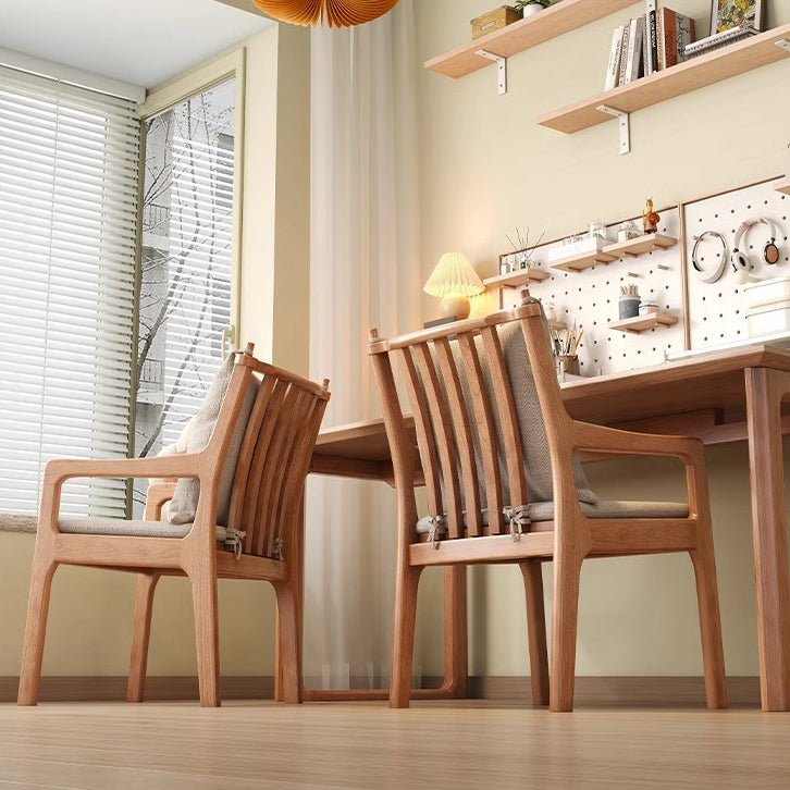 Nordic Solid Wood Fabric Square Dining Chair