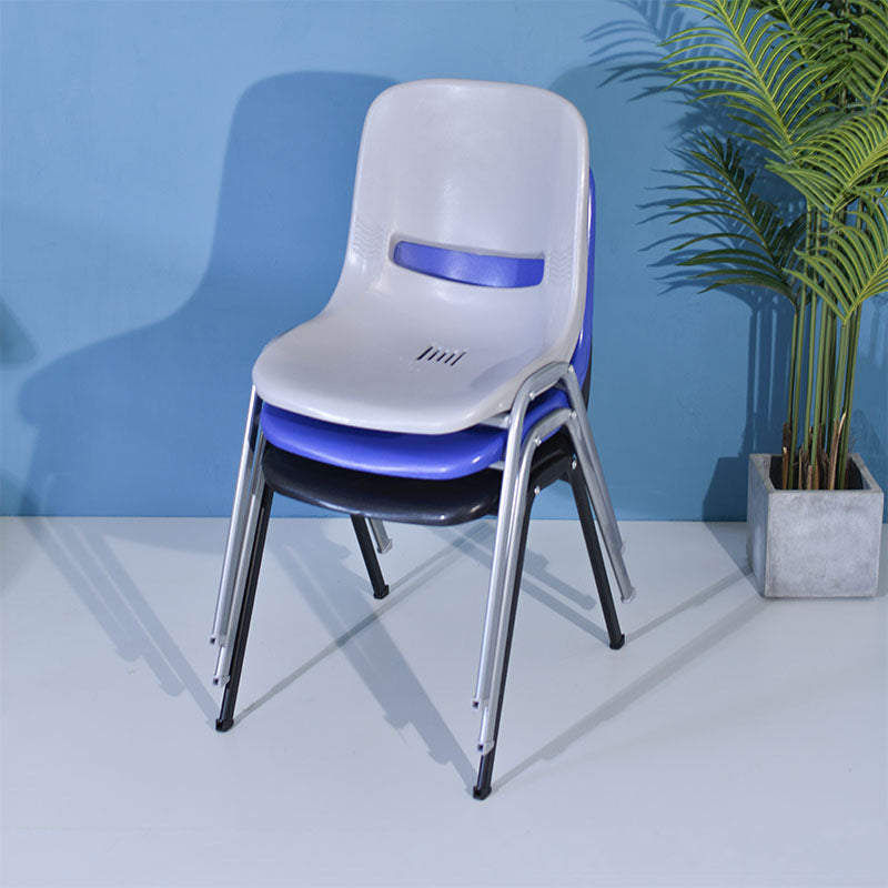 Minimalist Ventilated Steel Desk Chair — Gray