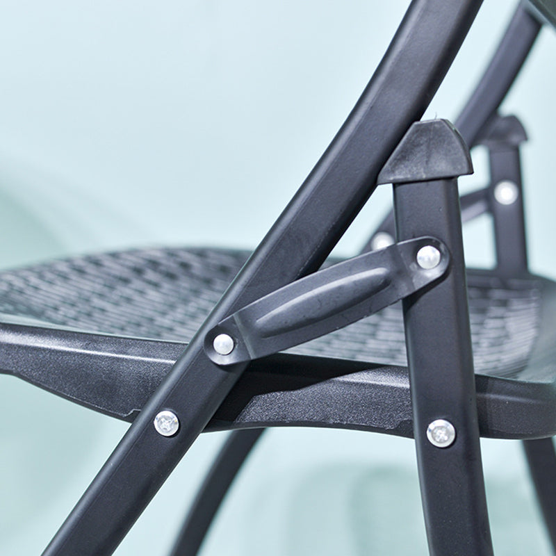 Minimalist Plastic Steel Folding Desk Chair