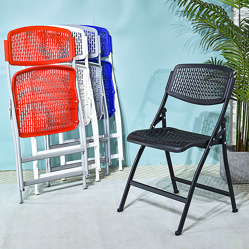 Minimalist Plastic Steel Folding Desk Chair