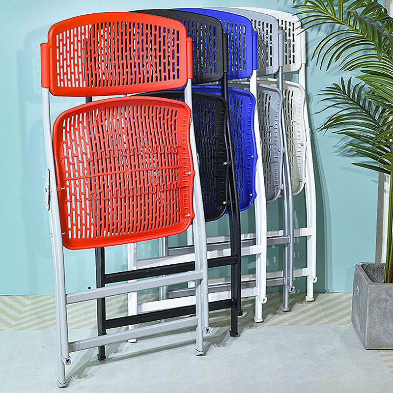 Minimalist Plastic Steel Folding Desk Chair
