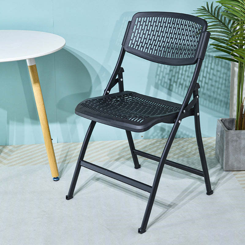 Minimalist Plastic Steel Folding Desk Chair