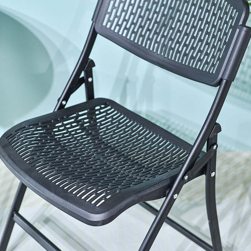 Minimalist Plastic Steel Folding Desk Chair