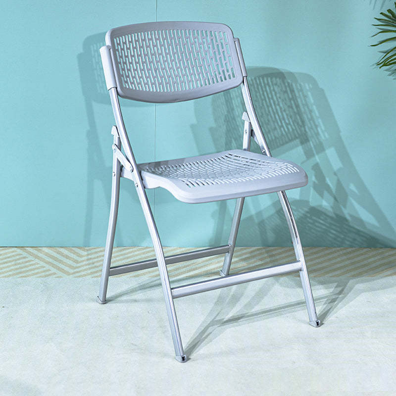 Minimalist Plastic Steel Folding Desk Chair