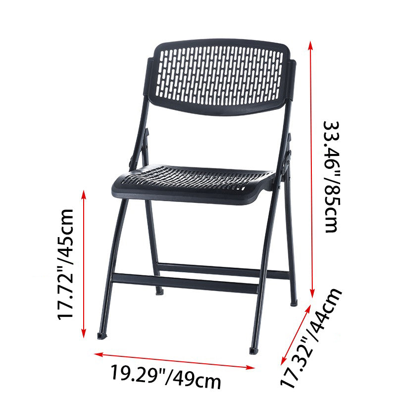 Minimalist Plastic Steel Folding Desk Chair