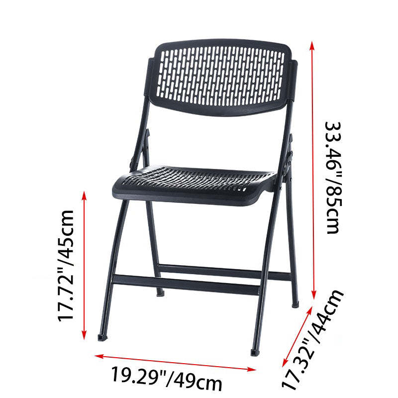 Minimalist Plastic Steel Folding Desk Chair