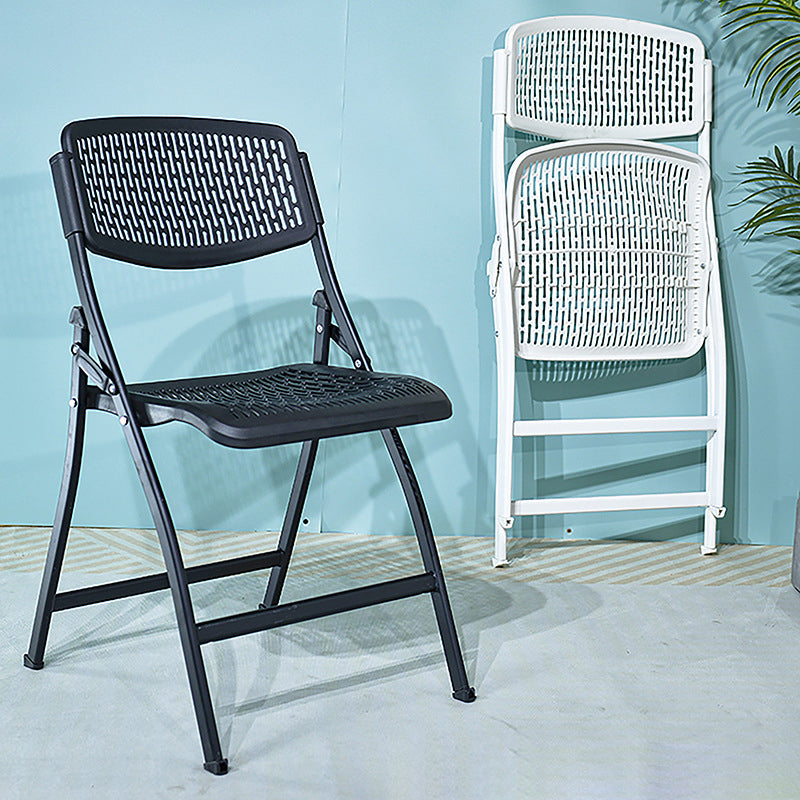 Minimalist Plastic Steel Folding Desk Chair