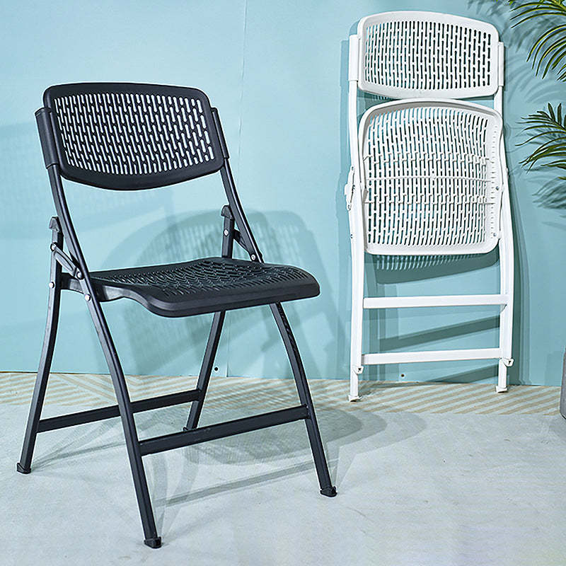 Minimalist Plastic Steel Folding Desk Chair