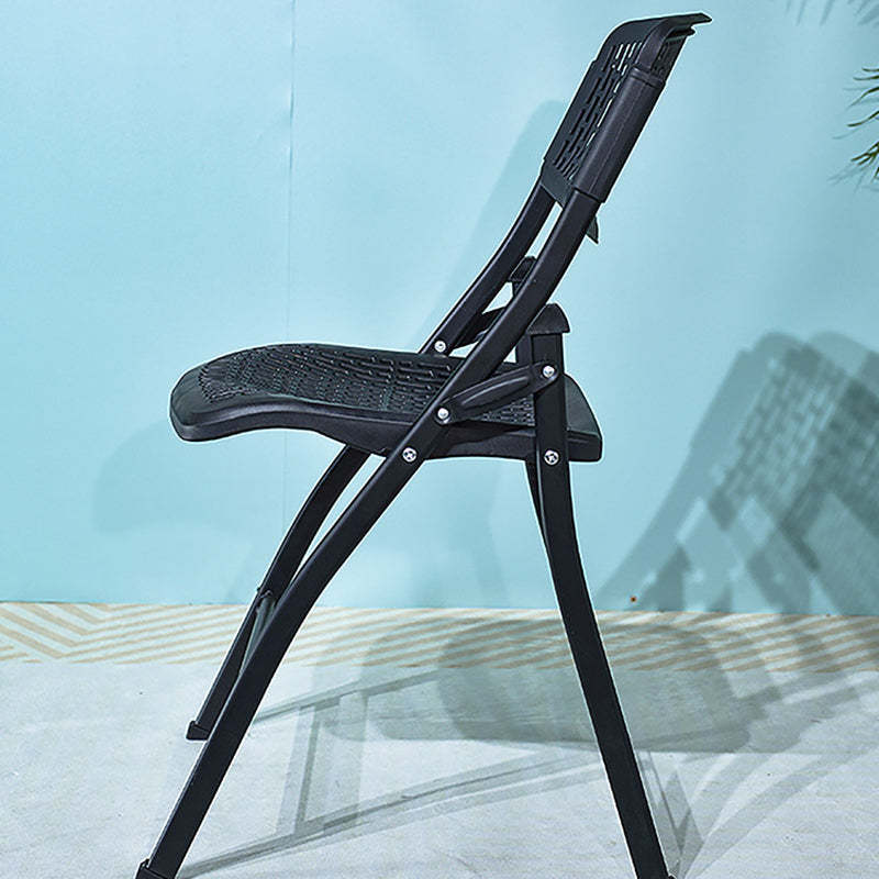 Minimalist Plastic Steel Folding Desk Chair