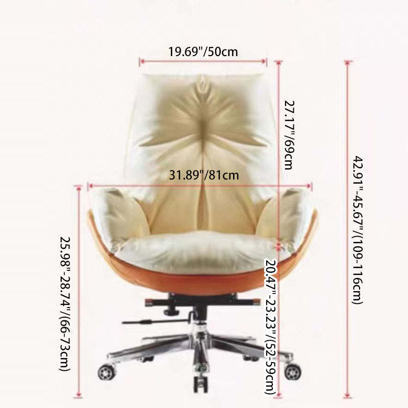 Minimalist Leather Desk Chair