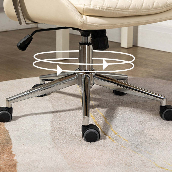 Nordic PU Leather Scallop Oval Vanity Stool