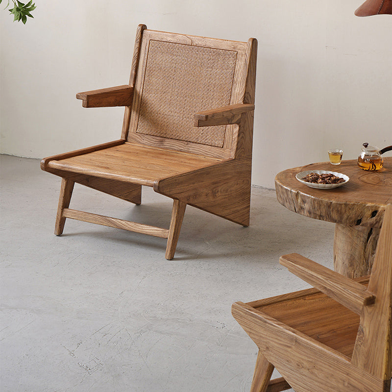 Japanese Woven Weathered Wood Table
