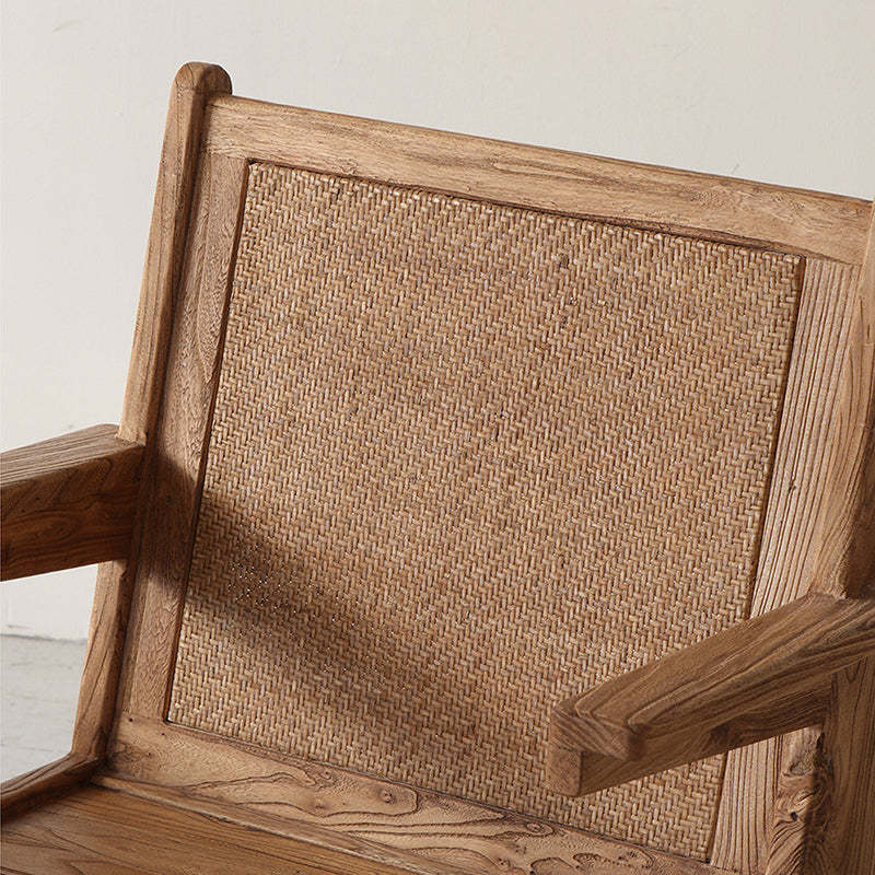 Japanese Woven Weathered Wood Table