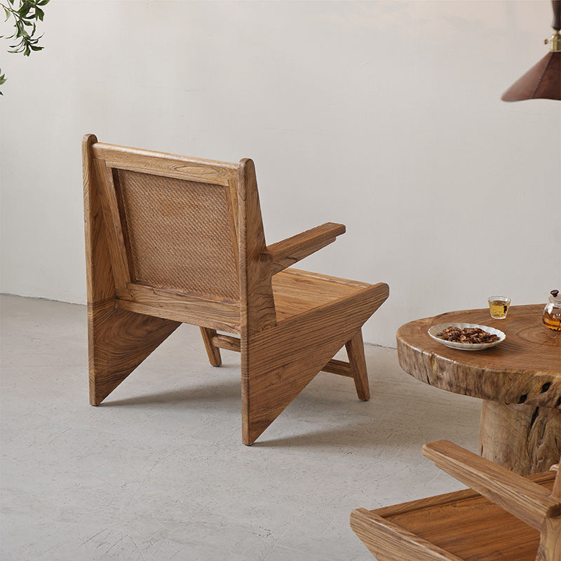 Japanese Woven Weathered Wood Table