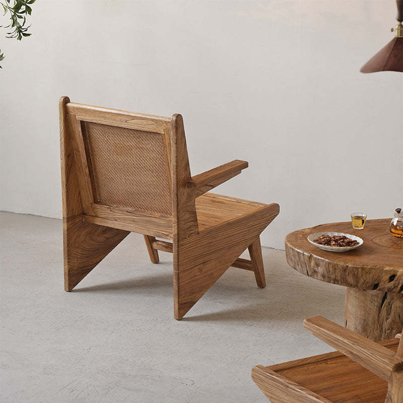 Japanese Woven Weathered Wood Table