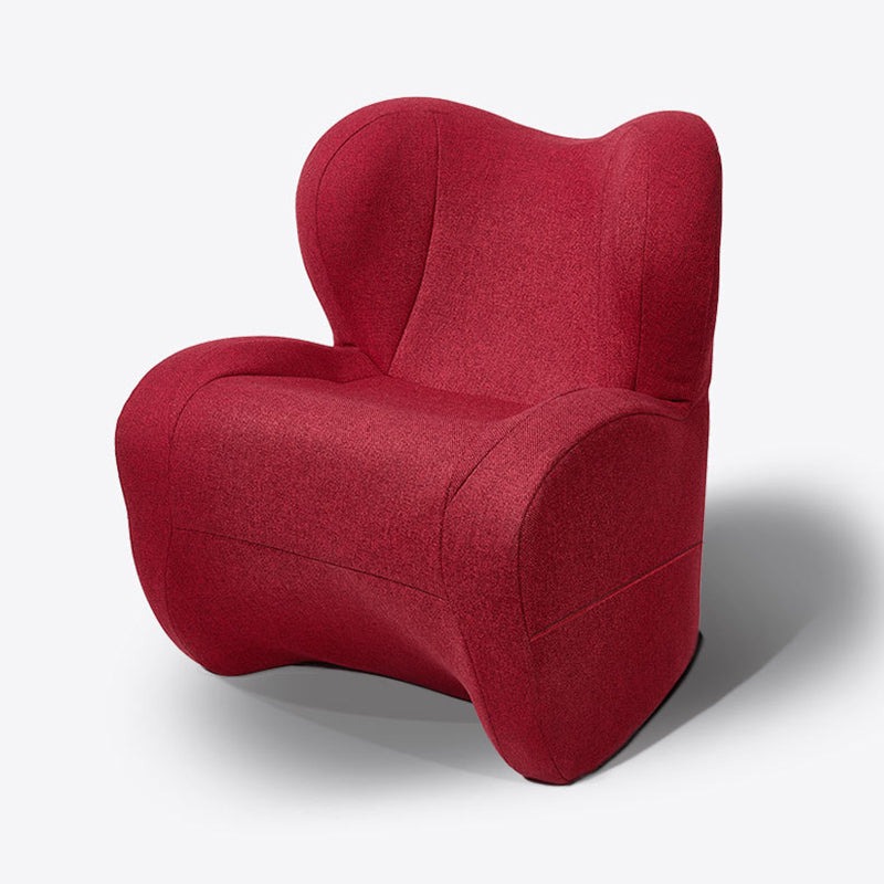 Minimalist Linen Velvet EPS Curved Accent Chair